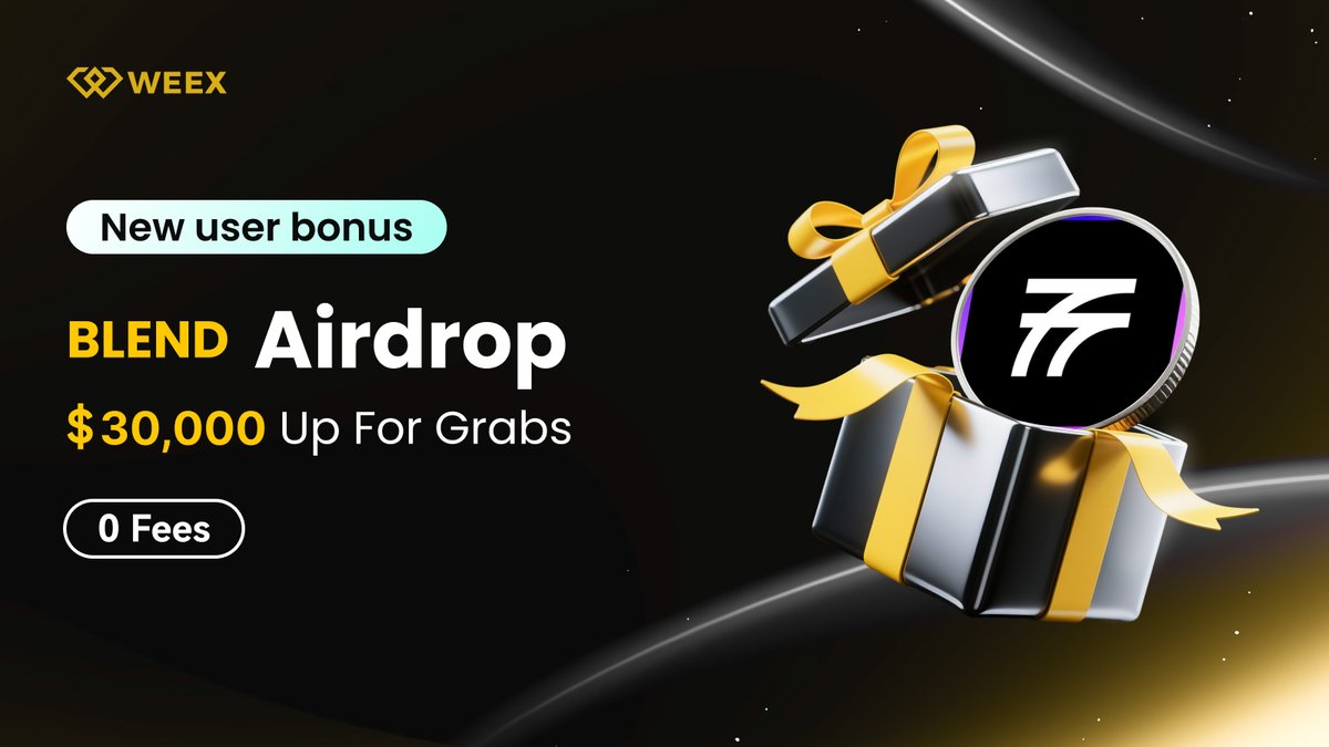 WEEX_Official's tweet image. 🎁 $BLEND airdrop: 30,000 USDT!Enjoy 0-fee trading and unlock multiple rewards!

📅 04/24/2026, 13:00:00 - 05/01/2026, 13:00:00 (UTC)

👉 Join:bit.ly/3OZI1w8
👀 Follow: @WEEX_Official
❤️ RT + LIKE

#Airdrop #blockchain #tradetoearn #bitcoinprice #ethereumprice