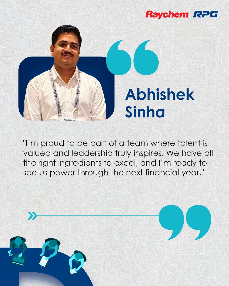 raychemrpgco's tweet image. Meet the Raychem RPG Business Development team: The engine behind our market leadership and the individuals turning sectors into sustainable growth.​

Connect with us: cic@raychemrpg.com | 022 4574 5060 

#RaychemRPG #EmployeeStories #MeetTheTeam #BusinessDevelopment