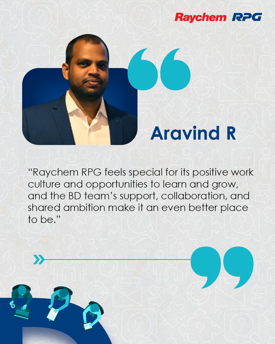 raychemrpgco's tweet image. Meet the Raychem RPG Business Development team: The engine behind our market leadership and the individuals turning sectors into sustainable growth.​

Connect with us: cic@raychemrpg.com | 022 4574 5060 

#RaychemRPG #EmployeeStories #MeetTheTeam #BusinessDevelopment