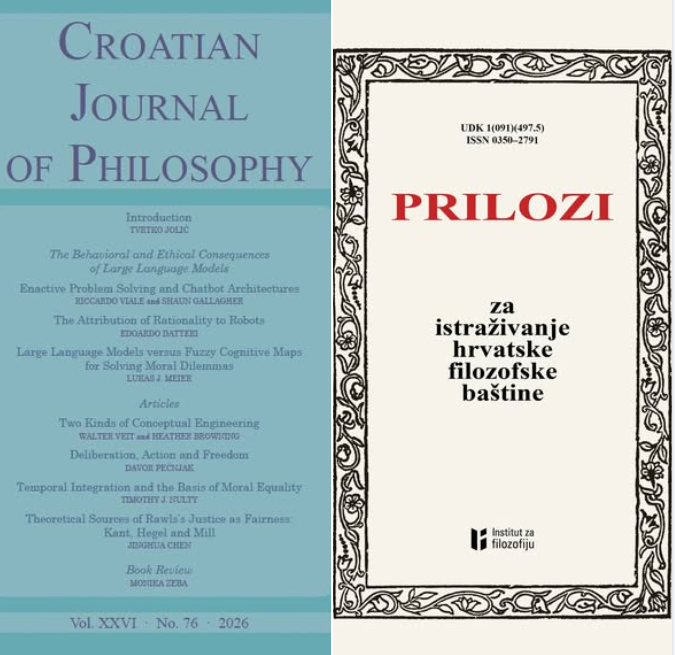InstitutFilozof's tweet photo. Institutski časopisi Croatian Journal of Philosophy i Prilozi za istraživanje hrvatske filozofske baštine u SCImago (SJR) sustavu rangiranja znanstvenih časopisa, rangirani su Q2. https://t.co/2wXZG0Bfuw