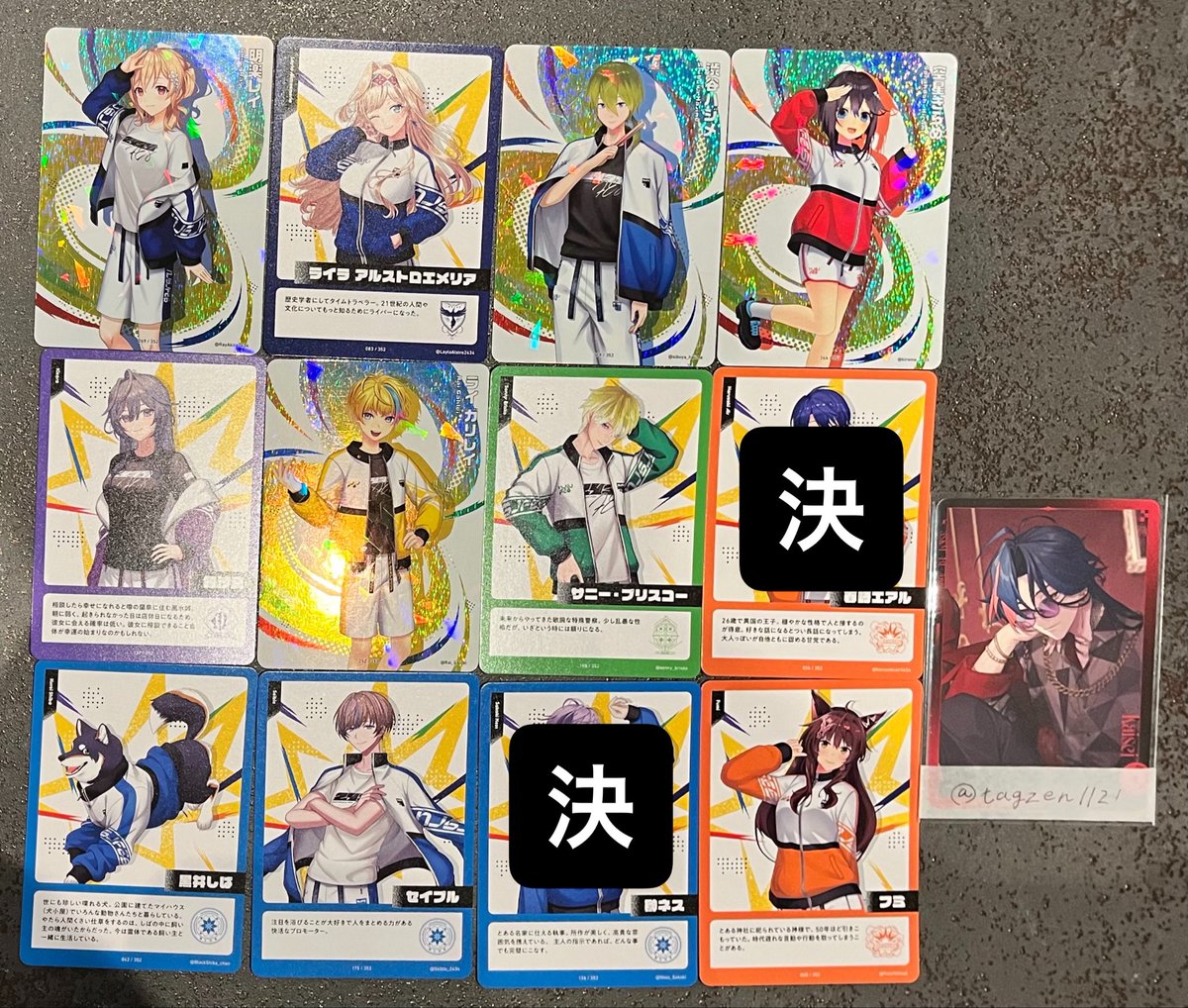 tagzen1121's tweet photo. 【にじさんじフェス2026 にじフェス】
コレクションカード/コレカ

[譲]
1、2枚目＞買取(可能であればR150円N100円＋送料、他金額要相談)

[求]
3枚目(上段優先)

過去グッズ(ツリー参照)との交換も可能です(交換対象同)
検索からでもお気軽にお声がけ下さい🙌
⚠️初回取引固定ベッター必読 https://t.co/aD6juxnCXX