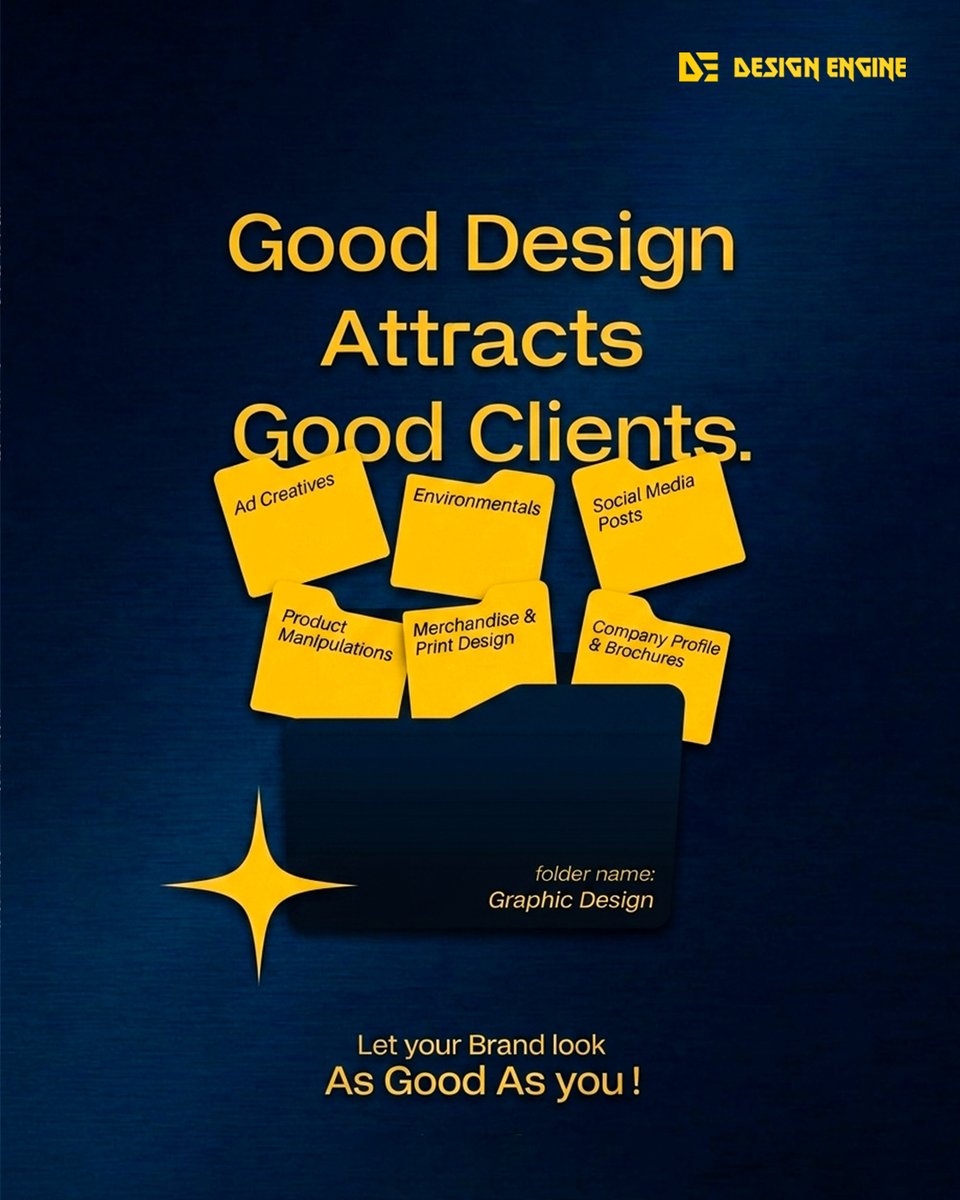 designengine_'s tweet image. Good design attracts good clients.
Make your first impression count.
#GraphicDesign #Branding #DesignMatters