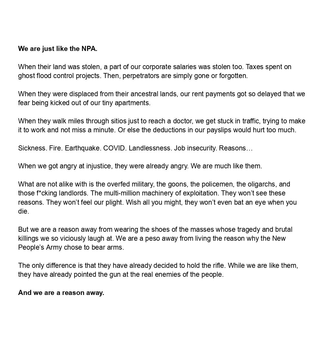 Always a reason away.

#DefendNegros