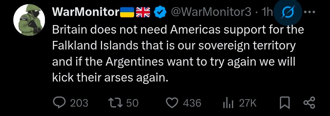 #Falkland bravado is cute, but 1956 Suez Crisis already settled this for everyone. UK, France &amp; Israel tried to decimate Egypt thinking "we wuz still a superpower", then USA &amp; USSR gave them a reality check. Fact is: if the big boys say "sit down little bro", UK can do nothing.🥱