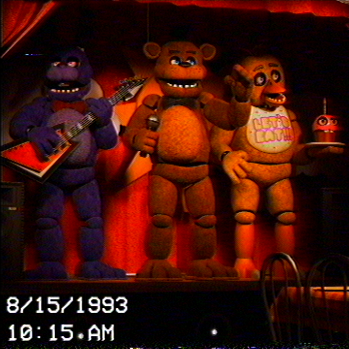 FazbearFan426's tweet image. still frame of archived footage 8/15/1993

animatronic models by @NovaBandit0 
Show Stage made by @realrynfox 
#fnaf #blender #3d