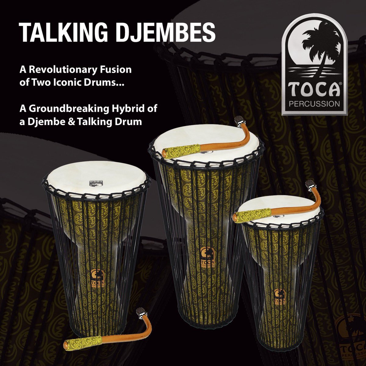 tocaperc's tweet image. NEW! Toca Talking Djembe

The Toca Talking Djembe is one of the most innovative percussion instruments in decades, redefining what a single drum can do. 

Available in 8”, 10” &amp;amp; 12”
#tocapercussion #talkingdjembe #newproduct #somosfamilia #justplay