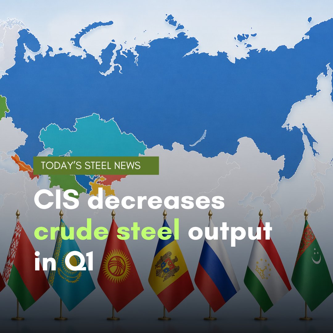 kallanish's tweet image. CIS #crude steel production decreased in March, according to the latest @worldsteel data monitored by Kallanish.

Read more in today's #steel news: kallanish.com/en/news/steel/…