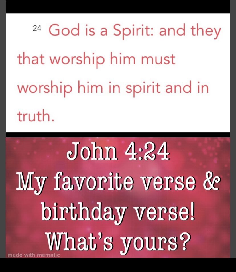 ChrisannDawson's tweet image. My favorite verse is also my birthday verse! Internal. Honest. Worship. 🎈
#Bible #GodWins 🎈🎈🎈🎈🎈🎈