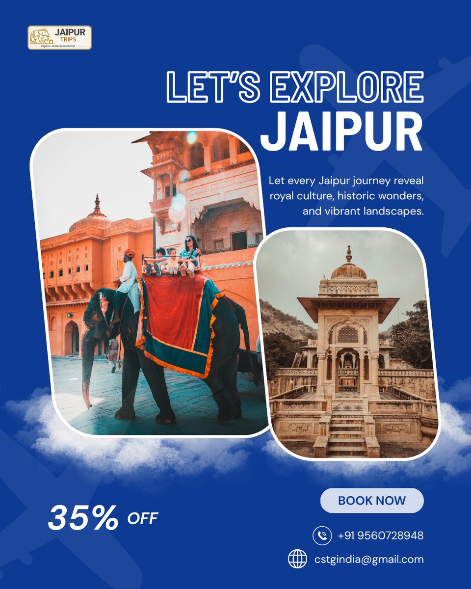 jaipurtripind's tweet photo. Your Jaipur Tour and Travel journey starts with us.

Booking &amp; Details:
Call/Whatsapp: +91 9560728948

Instagram- @jaipurtripsindia
X- @jaipurtripind

#Jaipur #JaipurDiaries #PinkCity #JaipurTravel #ExploreJaipur #JaipurTrip #IncredibleIndia #TravelIndia #ExploreIndia https://t.co/E1X4oz5Qax