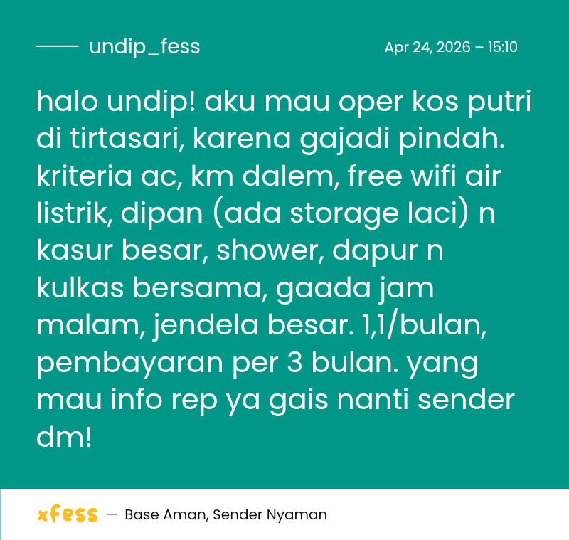 UNDIP MENFESS tweet media