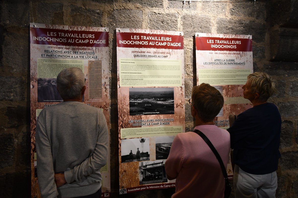 AgdeOfficiel's tweet image. Du vendredi 24 au jeudi 30 avril, l'Association pour la Mémoire du Camp d'Agde propose une #exposition Salle du Chapitre à #Agde consacrée aux travailleurs Indochinois au Camp d'Agde (1940-1943), émigrés malgré eux.
