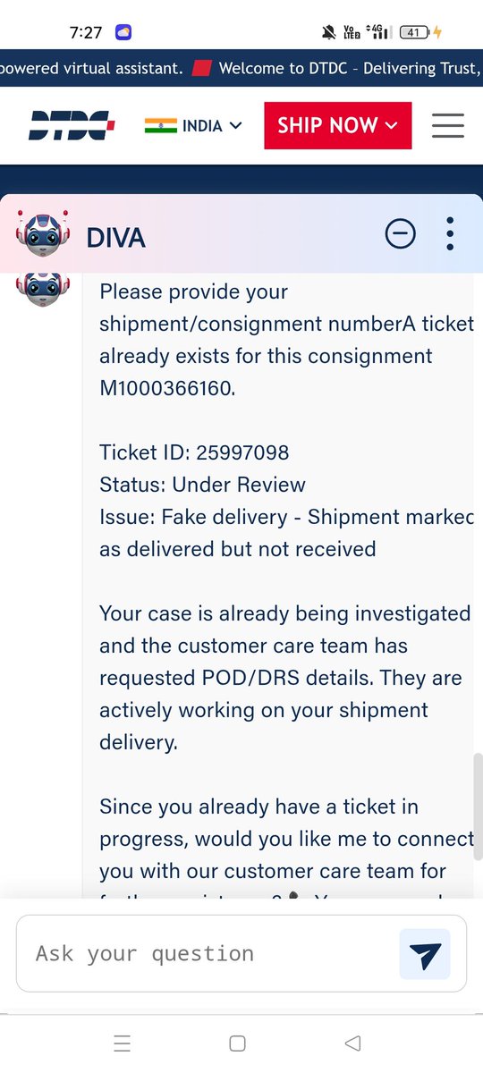 i_saheen's tweet photo. @DTDCIndia DTDC is a fraud! They stole my gift box with their partners. Stealing seems to be their business. Many innocent people are being cheated. Total thieves! 😡
@DTDC_India @BlueDart_ @Delhivery @XpressBees @IndiaPostOffice @ConsumerCourtIn https://t.co/NXAdBUbGRr