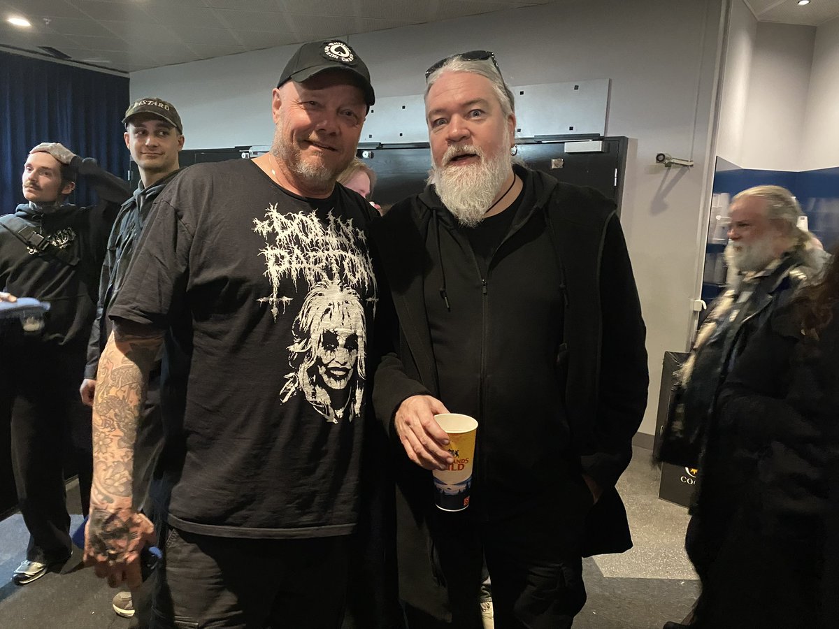 PingisPersson's tweet photo. Me , my son and the magician Tomas Haake. #music #meshuggah 
#haake https://t.co/RAjILiFYgB