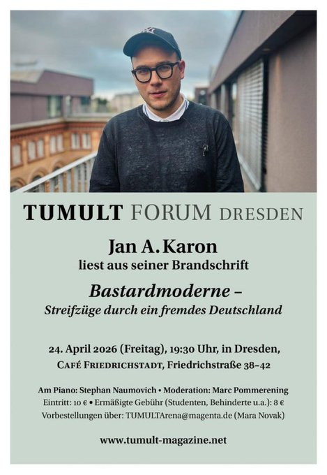 TUMULTMagazin's tweet photo. Mit Vorfreude avisiert: https://t.co/zVhT40zOVW
