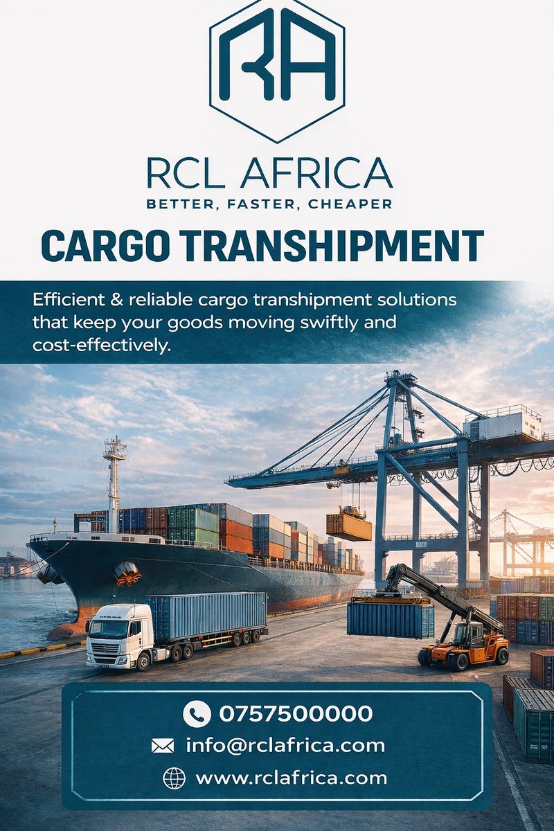 CargoRegional's tweet image. Cargo transhipment keeps your goods moving seamlessly, even when there’s no direct route.
By transferring cargo between different transport modes, it ensures efficient delivery across global markets.
#CargoTranshipment  #RCLAfrica #FreightForwarding #GlobalTrade