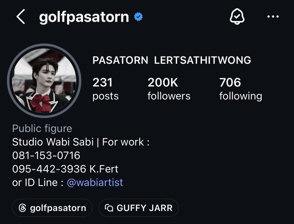 Golf Pasatorn Official TH tweet media