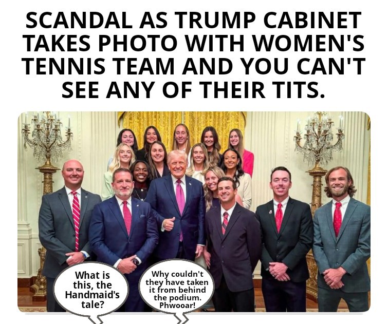 AlexdeSuys's tweet image. Surely a champion women's tennis team is good for a bit of T &amp;amp; A? Where's the respect?

#politicallyincorrect #meme #memes #politicalmemes #teamhumanity #greatreset #greatawakening #420 #culturejamming #bebrave #newrenaissance #walkaway #infowars #lwc