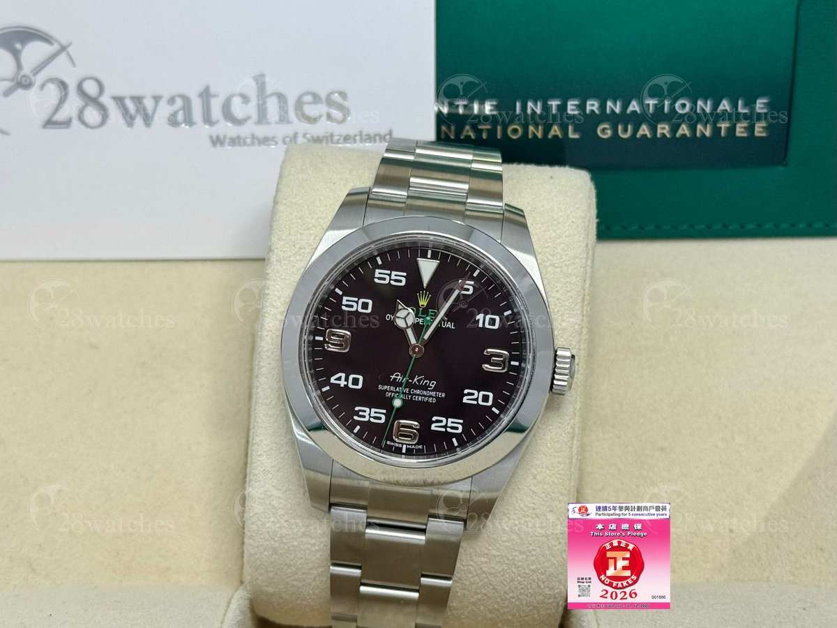 28Watches's tweet image. Pre-owned Rolex Air King 116900 - 28watches
[2020 40mm]

WhatsApp/Mobile: +852 6128 2828
Address: Shop G10B G/F Causeway Bay Plaza 1, Hong Kong
28watches.com

#28Watches #Rolex #Air King #116900 #T415188