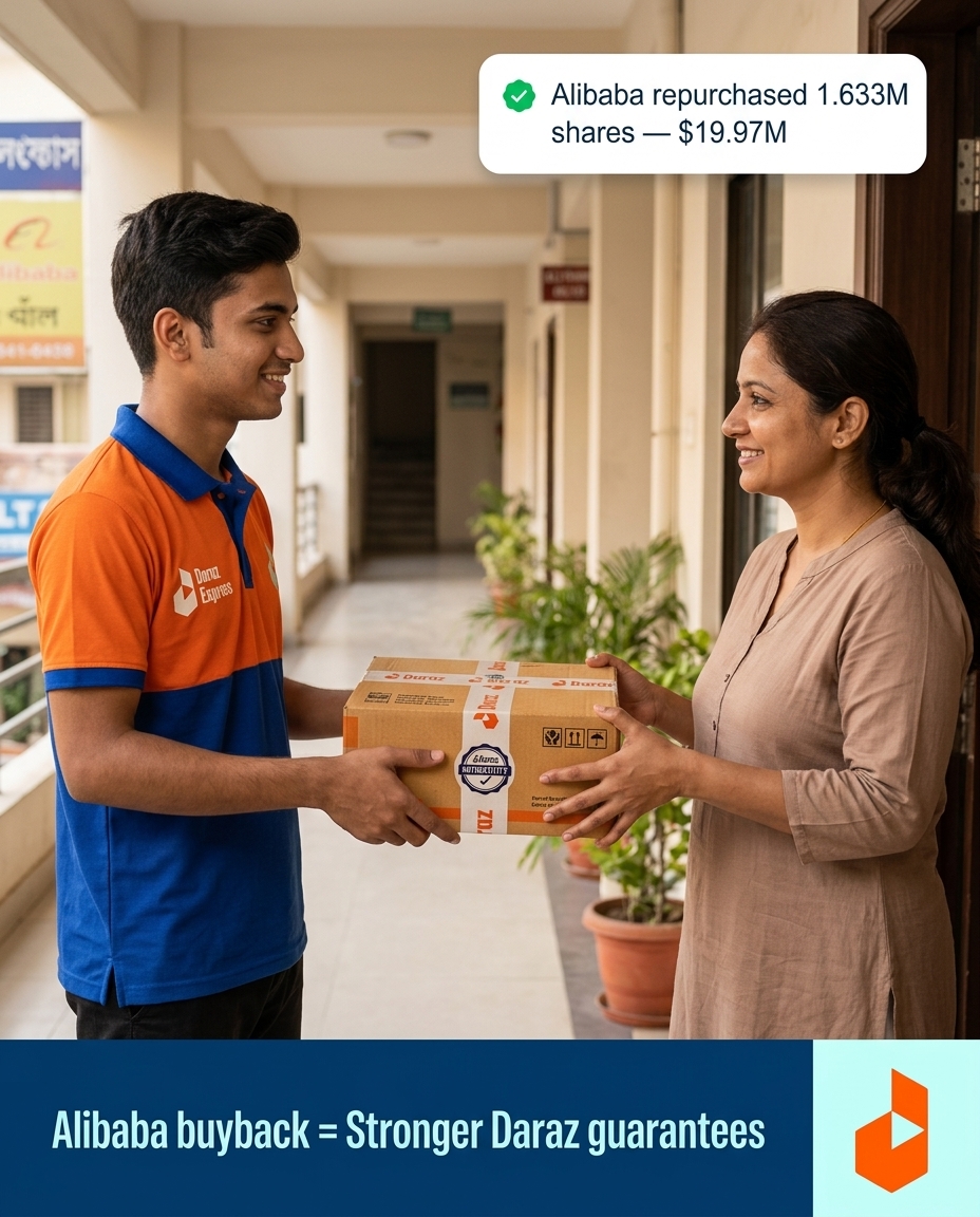 trioastral125's tweet image. Markets expected divestment — Alibaba repurchased 414M ordinary shares (52M ADS) for $4.1B. $22B remains through Mar 2027. For Daraz shoppers: continued backing for Daraz Express and authenticity checks. Read thread. #Daraz
