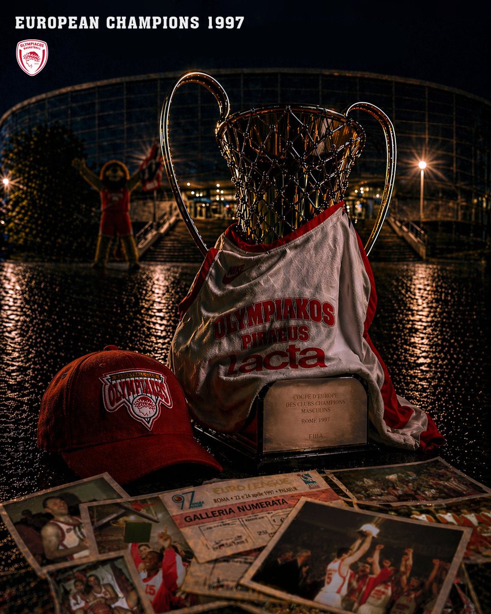 🏆 1997 – The first.  

On this day, OlympiacosBC won its first European Championship in Rome in 1997. 🔴⚪

A moment that made history.   

#OlympiacosBC #WeAreOlympiacos #TogetherWeFight