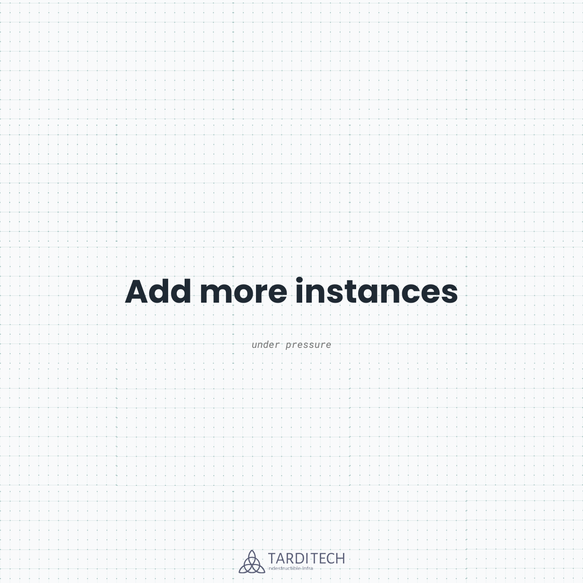 Tardi_Tech's tweet photo. “Add more instances”
A classic solution. https://t.co/7QESLB2aEG