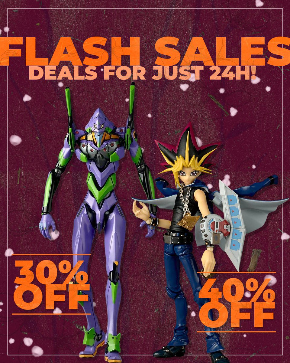 Nin_Nin_Game's tweet image. Flash Sale time! ⚡

Only 24h to power up your display:
Evangelion Unit-01 (Limited + Bonus) - 30% OFF
Yami Yugi (Limited + Bonus) - 40% OFF
Shop now 👉 bit.ly/4mAetBu

Two icons, one chance… don’t miss it 👀

#FlashSale #SpringSales #Evangelion #Yugioh #Revoltech