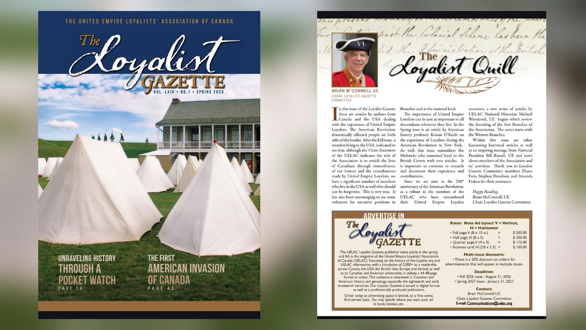 brianm564's tweet photo. Spring 2026 Loyalist Gazette Digital Copy is Now Available

The digital copy is now posted at https://t.co/KYid6dL72r in the members' section. All members who have an email address may log in and then access it - go to Spring 2026 issue.

Enjoy! https://t.co/va6IhmJJjv
