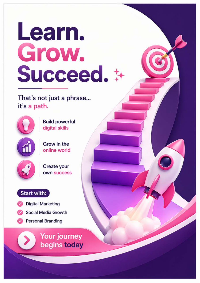 idigigrow2's tweet image. 💡 Stop scrolling. Start growing.
Turn your time online into something valuable by learning:

✔ Digital Marketing
✔ Content Creation
✔ Social Media Skills

Join I Digi Grow and build your future

#IDigiGrow #DigitalSkills #LearnAndGrow #DigitalMarketing #OnlineLearning