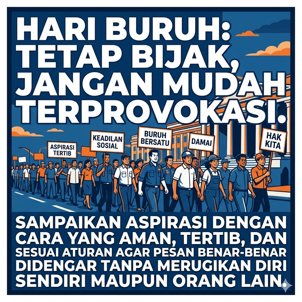 InfoBorneoNews's tweet image. Hari Buruh: Tetap Bijak, Jangan Mudah Terprovokasi! Sampaikan aspirasi dengan aman, tertib, dan sesuai aturan agar pesan didengar tanpa merugikan siapa pun. #HariBuruh #BijakBertindak #AspirasiTertib #Damai