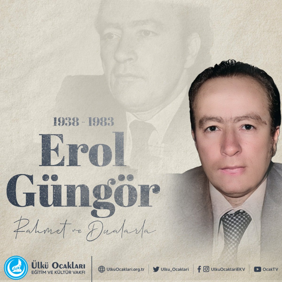 Büyük düşünür ve fikir adamı Erol GÜNGÖR'ü vefatının yıl dönümünde rahmet ve dualarla anıyoruz.
Ruhu şad, mekanı cennet olsun.