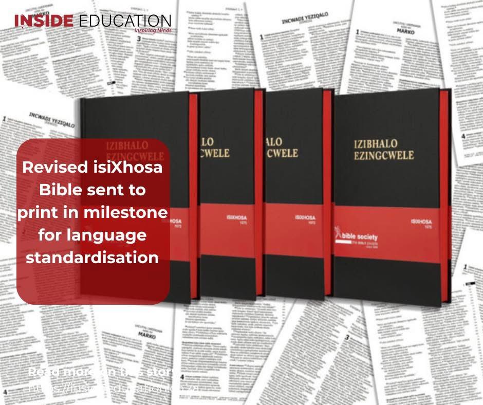 Inside_Edu's tweet image. A powerful step for indigenous language development as Pan South African Language Board advances the revised #isiXhosaBible. The initiative reinforces standardised orthography while promoting #multilingualism and preserving cultural identity through one of the most widely read