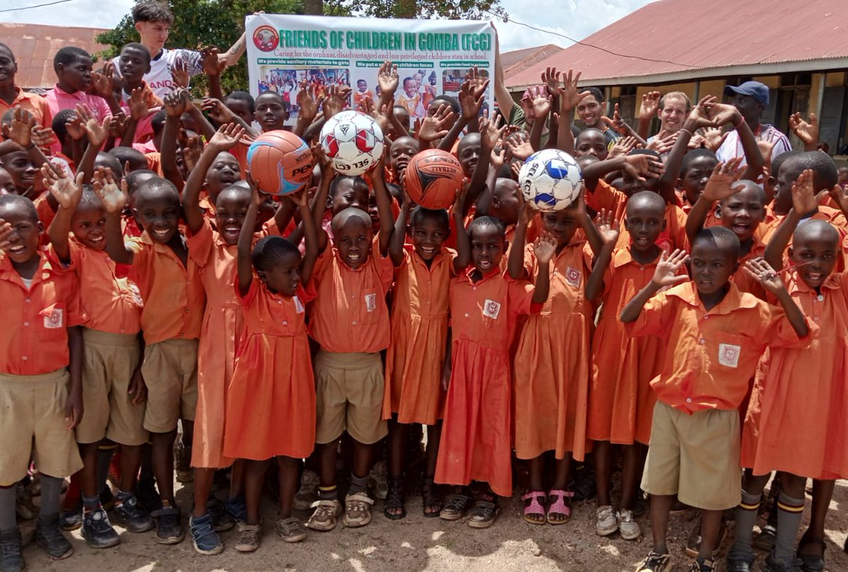 FCG_Gomba's tweet image. FCG has continued to provide #soccerballs to several schools in rural village areas of #Gombadistrict in an effort to promote #talent among children in #Uganda.