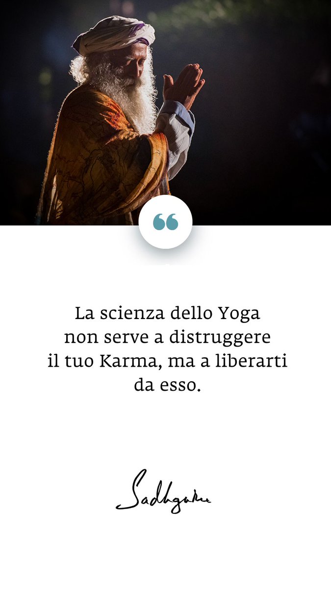Lo Yoga è lo strumento per districare i nodi che ci tengono bloccati.
Non combatte la tua storia, ti dà la chiarezza per non restarne invischiato.
Meno reazione, più azione consapevole. 🙏 #SadhguruQuotes

In 7 fasi trasforma la tua vita con Sadhguru sadhguru.co/italiano