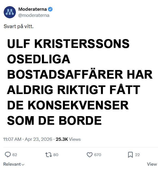 För en gångs skull är jag beredd att hålla med <a href="/moderaterna/">Moderaterna</a>