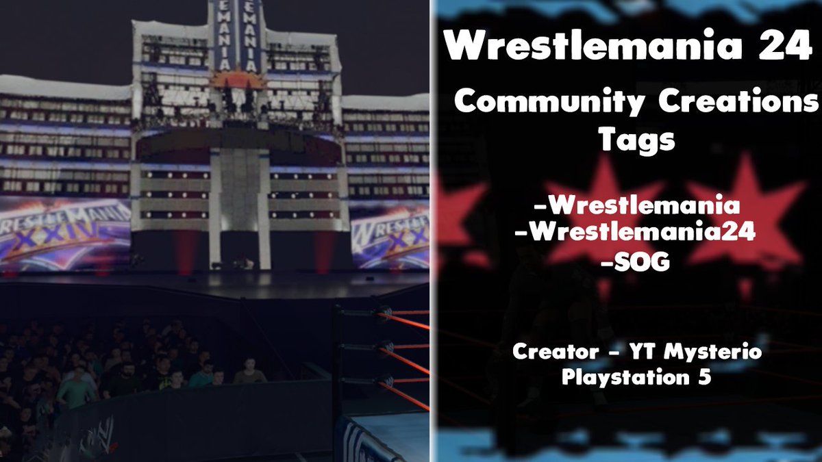 sogmonkeywwe's tweet image. Wrestlemania 24!

Didnt see any Wrestlemania 24 Arenas on Community Creations so figured i would take a crack at it 

Tags
-Wrestlemania24
-SOG
-Wrestlemania

#wwe2k26 #caw #communitycreations