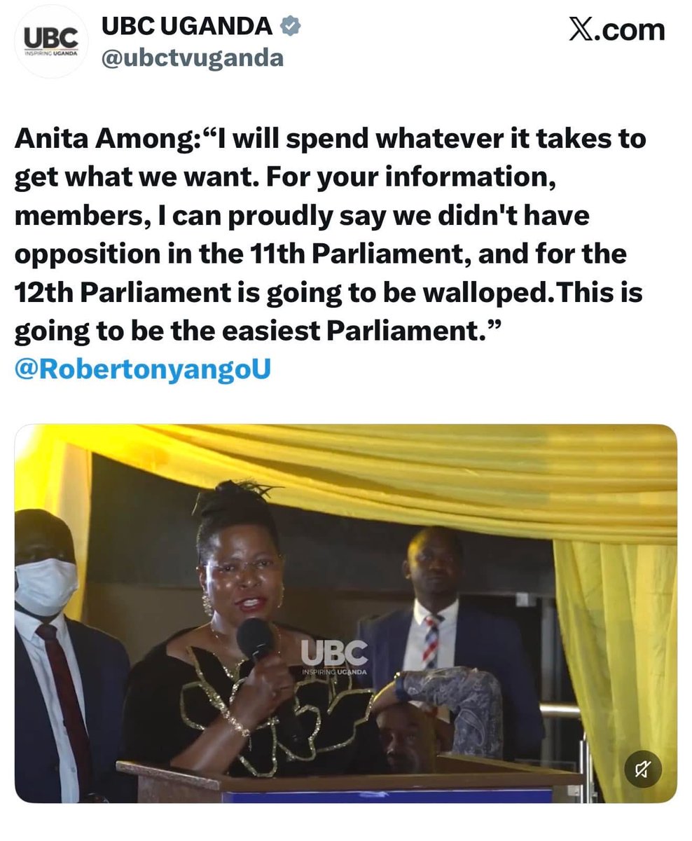 HajjatiSmart's tweet image. Our country Uganda is in a mess Imagine this is the rhetoric from Uganda’s Speaker of Parliament, who doesn’t know that her role is to referee political debate in the people’s house. #Uganda🇺🇬👇🏾