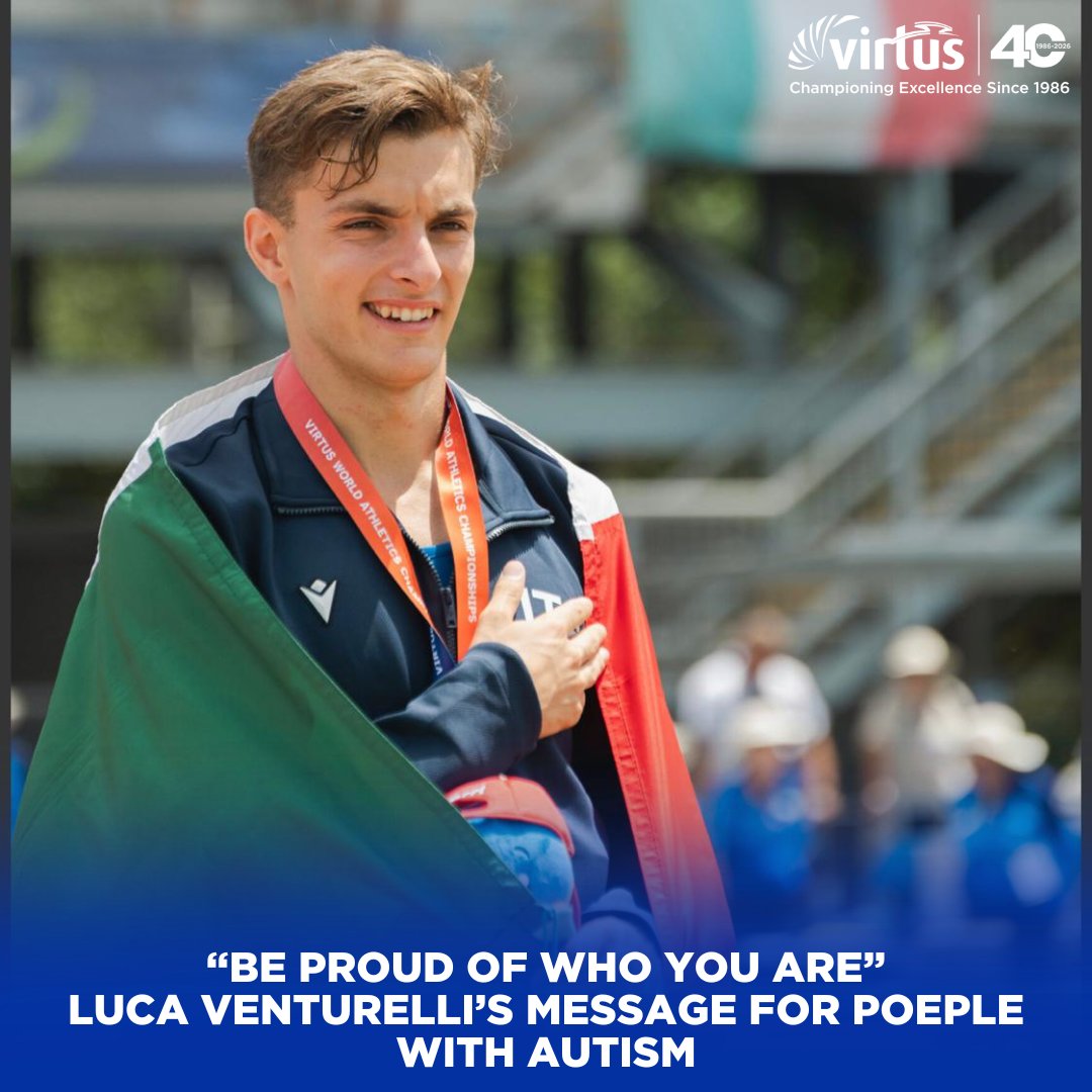 SPORTVirtus's tweet image. From therapy to the world stage—Luca Venturelli’s journey is redefining what’s possible. This Autism Awareness Month, discover his powerful story of resilience, sport, and inclusion.

🔗virtus.sport/be-proud-of-wh…

#VirtusAt40 #MakingInvisibleVISIBLE