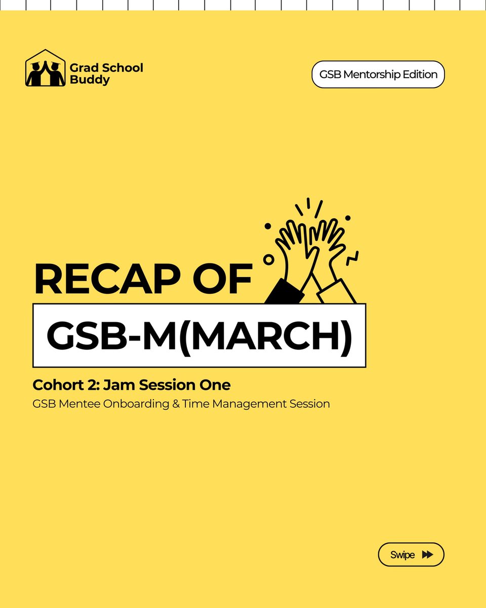 mygradschoolbud's tweet image. The second cohort of the GSB Mentorship Program is up and running.
From meeting our mentors to welcoming a new cohort, here’s everything that went down in March.

Stay with us, there’s a lot more coming.
#gradschoolbuddy #mentorship #gradschool 
(1/3)
