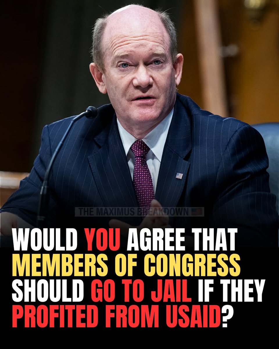 WOULD YOU AGREE THAT MEMBERS OF CONGRESS SHOULD GO TO JAIL IF THEY PROFITED FROM USAID? 

A. Yes
B. No
