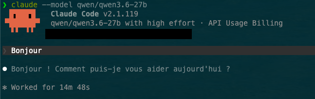 _antoinecrs's tweet photo. Qwen 3.6 open source ranks in the top 10% on LiveBench. Can we finally code fully local?

Tested Qwen3.6-27B on a MacBook M4 Pro, 100k context:
- Via LM Studio: 11 tok/s, totally usable for small tasks. Really solid quality in both English and French for a local model!
- Via Claude Code: unusable. Claude Code sends a 75k token prompt upfront: 13 minutes to process the first message 😅

Great progress on open source, but let's be honest: full local dev isn't there yet

Can't wait to see what's next!