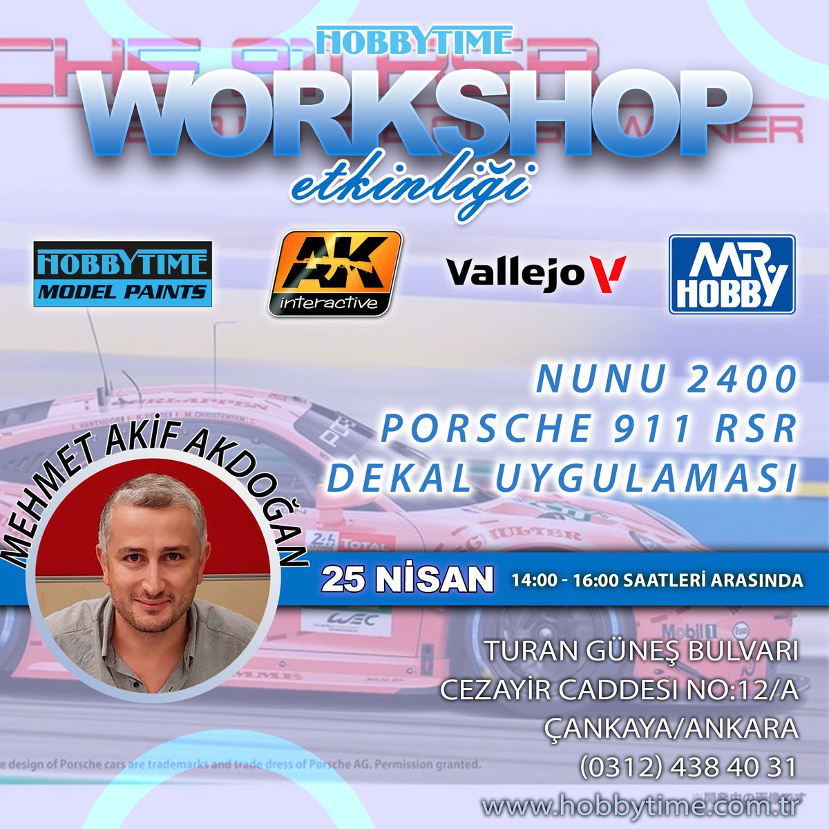 hobbytimecomtr's tweet image. 25 Nisan Saat 14:00 - 16:00 Arasında Gerçekleştireceğimiz Ücretsiz Workshop Etkinliğimize Tüm Müşterilerimiz Davetlidir.

Katılımcılara Özel Gün İçerisinde Geçerli %15 İNDİRİM

Yol Tarifi: maps.app.goo.gl/v1RM9dxVV8vday…

#workshop #hobbytime