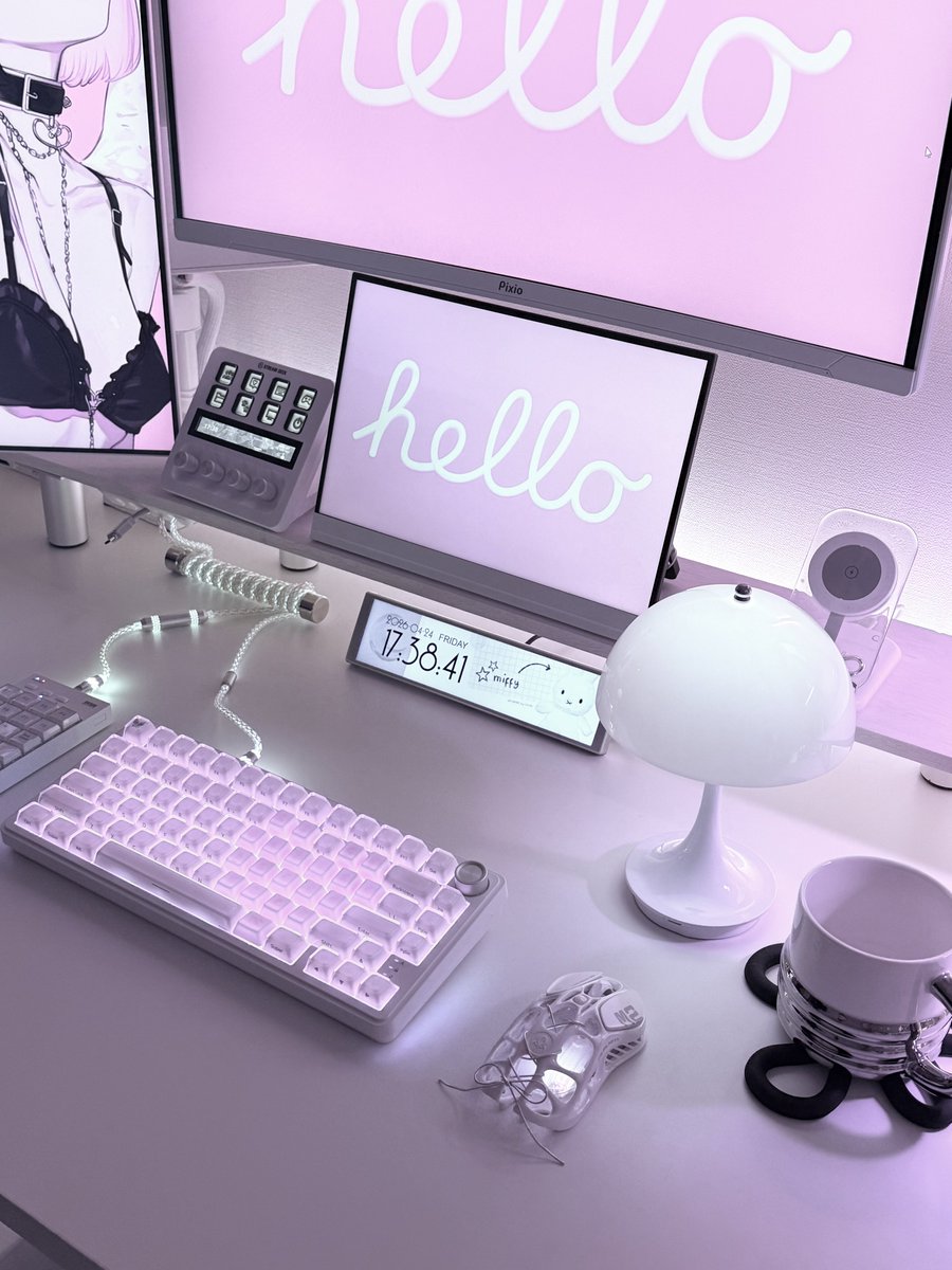 lvelss_m's tweet image. white×pink setupꔛ♡

#desksetup