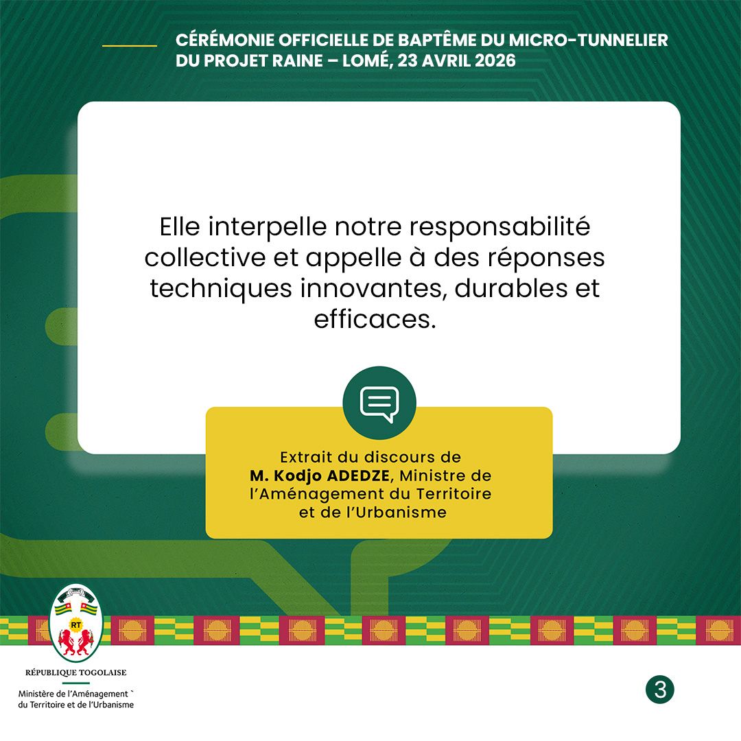 Ministère de l'aménagement du territoire🇹🇬 tweet media