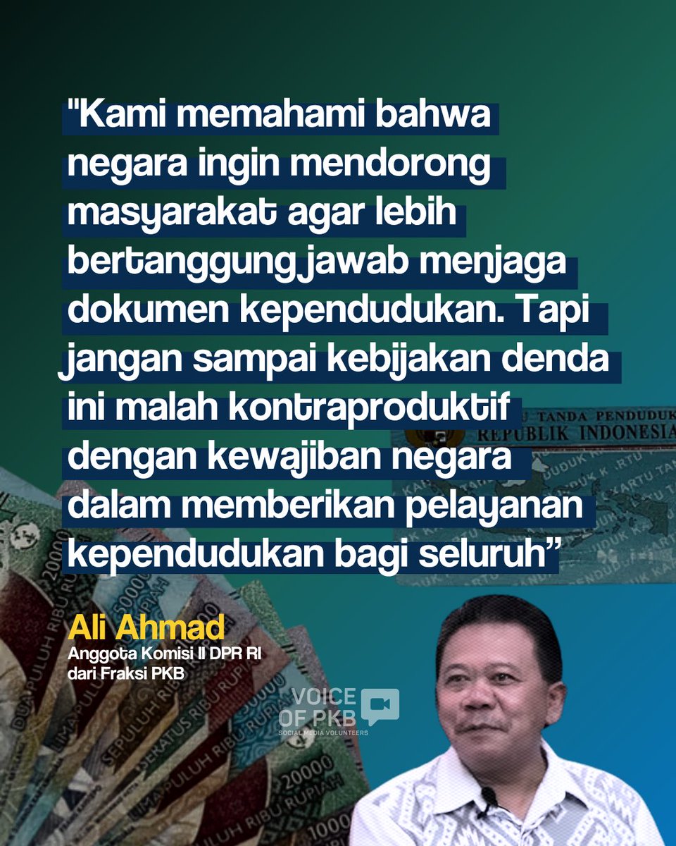 voiceofpkb's tweet photo. Ali Ahmad anggota komisi II DPR RI Fraksi PKB @DPP_PKB menegaskan, banyak kasus kehilangan terjadi karena musibah, bukan kelalaian.
#pkb #voiceofpkb #ektp https://t.co/eyL4vquceP