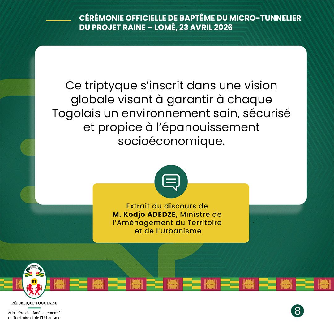 Ministère de l'aménagement du territoire🇹🇬 tweet media