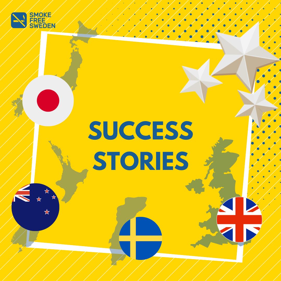 SmokeFreeSweden's tweet photo. 🏆Smoke Free Success Stories:

🇸🇪Sweden has become the first smoke-free country in Europe with a smoking rate of only 3.7% among adults.

🇬🇧Vaping just surpassed smoking in the UK. Nearly three million people have used vapes to quit smoking in just five years.

🇳🇿New Zealand has almost halved its smoking rate since 2018 (from 12.2% to 6.9%) after encouraging smokers to switch to vapes.

🇯🇵In Japan, since the introduction of heated tobacco products (HTPs), cigarette sales dropped by 43% between 2015 and 2020!

For more encouraging and positive news, visit our website: https://t.co/HLXvCO2JeQ