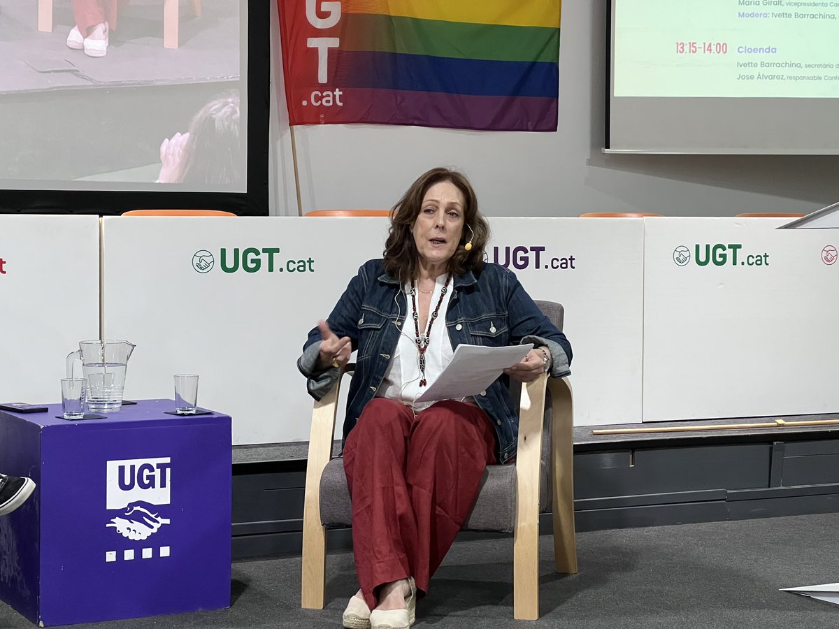 ugtcatalunya's tweet photo. 🏳️‍🌈 Entrem al bloc central sobre visibilitat lèsbica, amb Miriam Guijarro i Kiara Brambilla, de l’Àrea LGTBI de la UGT. Modera Begoña Iza. @UGTDiversa

La taula posa el focus en organització, activisme i estratègies per combatre la invisibilització. https://t.co/qY07wjhDeo