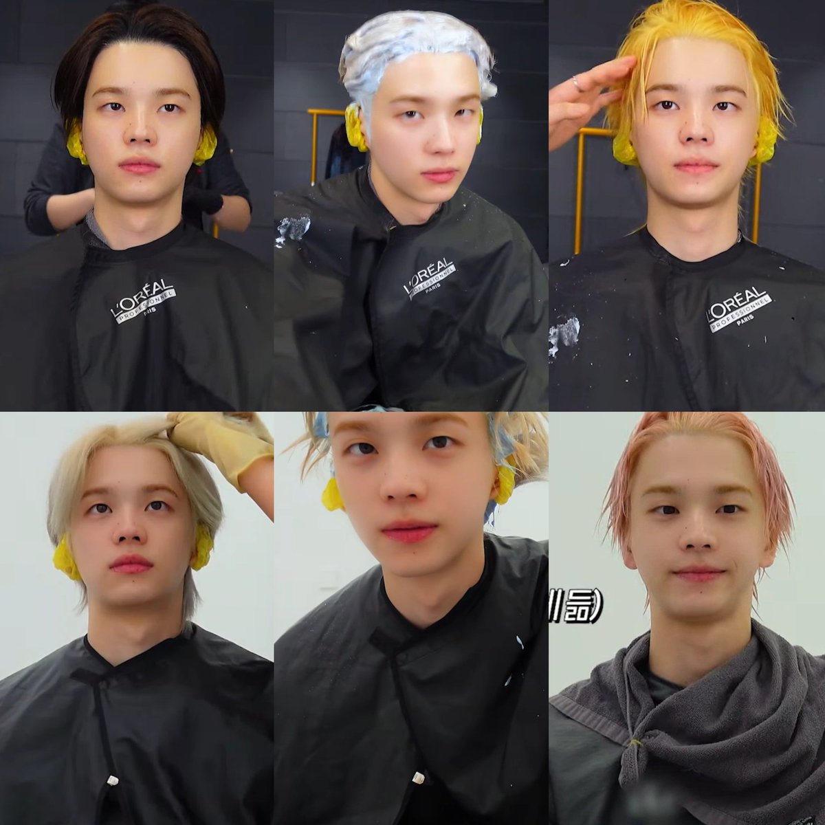 어떻게 염색하는 과정이 다 잘생길수가있지 중간에 저 노란머리까지