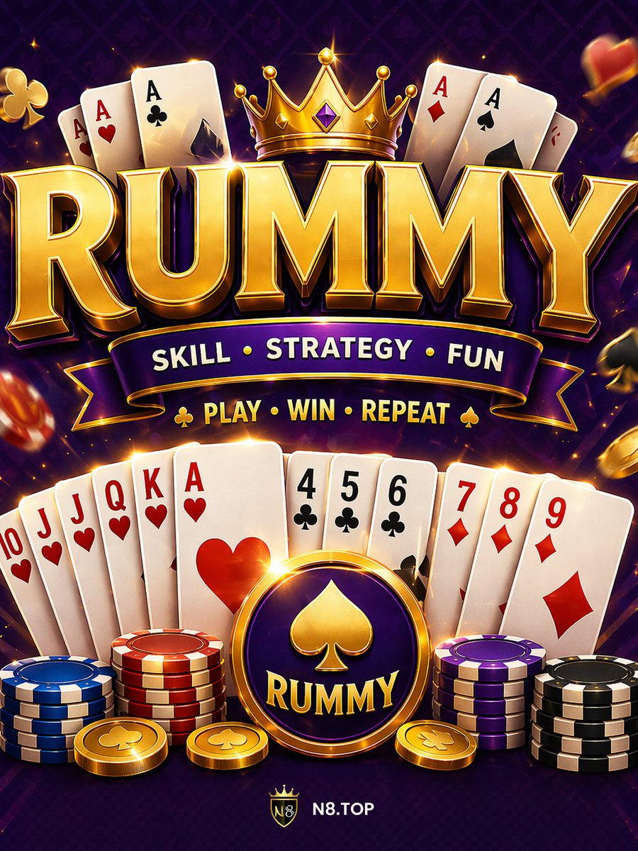 n8_social66758's tweet image. ♠️ RUMMY FEVER IS ON! ♥️

It’s all about skill, strategy &amp;amp; smart moves 🧠💥
Play. Win. Repeat. 🔁

Build your winning hand &amp;amp; dominate the table like a pro!🃏🔥

Are you ready to turn your cards into cash?💰
LINK IN BIO

#Rummy #OnlineRummy #CardGame #PlayAndWin #GamingZone #Skill