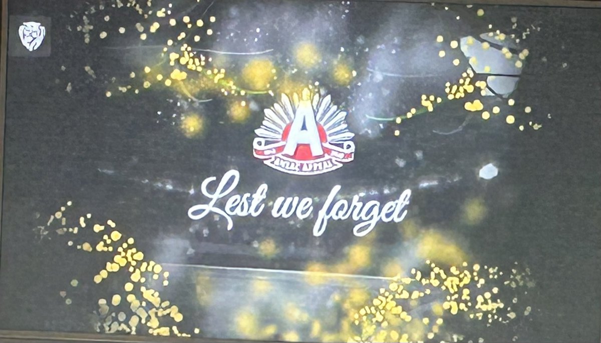 My favourite night of the year honouring our brave servicemen and women who have fought and died for our great country. 
Lest We Forget 🌺 
Let’s do this Dees ❤️💙
<a href="/melbournefc/">Melbourne Demons</a>